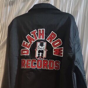 Death Row Records black & red & white twill workwear jacket Size Large New w/tag